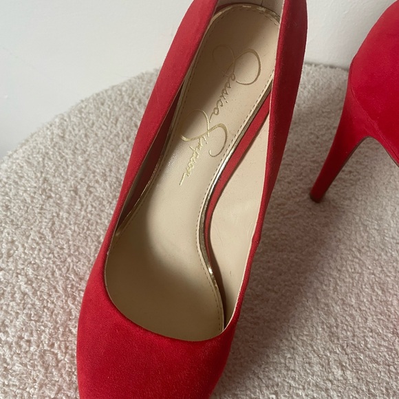 Beautiful red and sexy heels.  Never have been worn outside my home. - Picture 3 of 4